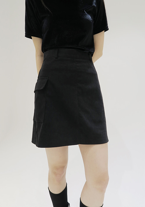 belt set pocket mini skirt (2color)